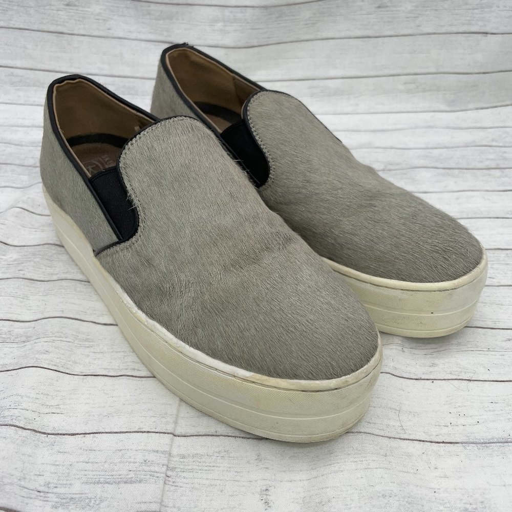 Sketcher Womens Street Double Up Faux Real Fashion Slip On Sneaker Size 7.5 Gray
